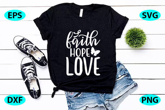 Breast Cancer Design, Faith Hope Love: A Thoughtful Embroidery Choice