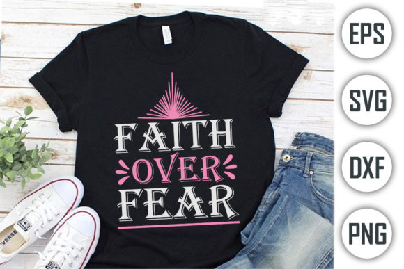 Breast Cancer T-Shirt Design, Faith over Review for Real Projects