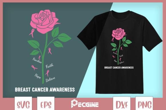 Pink Ribbon Faith Hope Breast Cancer Design Review